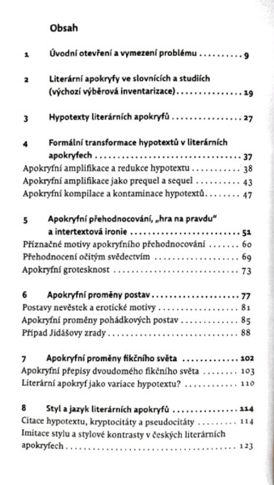 Literární apokryfy v novější české próze (hledání architextu)