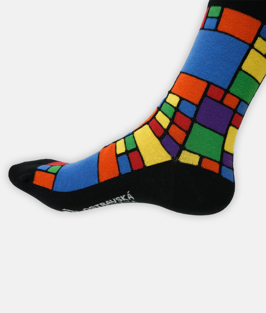 Ponožky nové - Barevné kostky - vel. 36-40